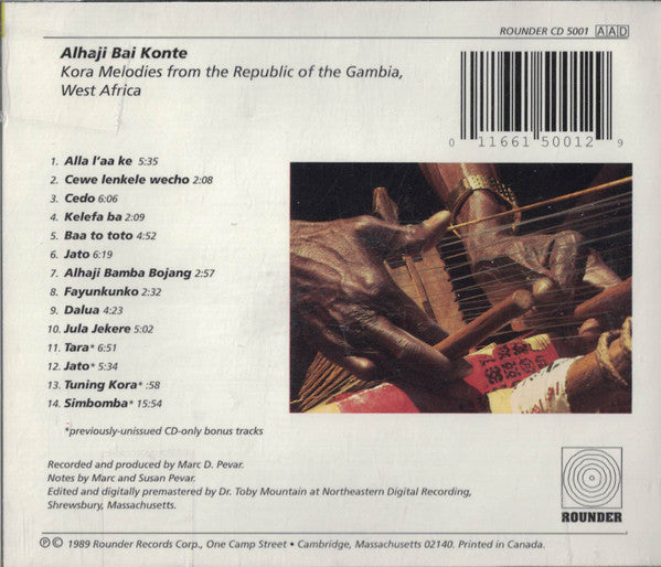 Alhaji Bai Konte : Kora Melodies From The Republic Of The Gambia, West Africa (CD, Album, RE)