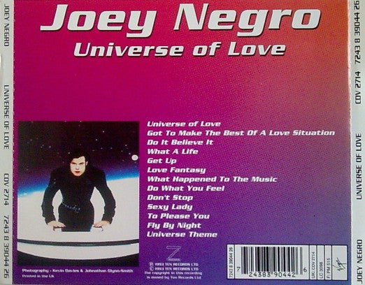 Joey Negro : Universe Of Love (CD, Album)