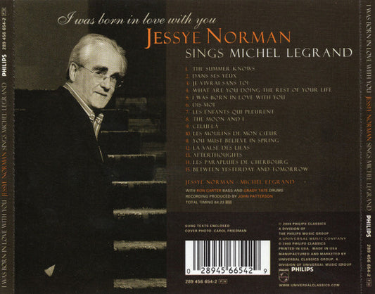 Jessye Norman : I Was Born In Love With You (Jessye Norman Sings Michel Legrand) (CD, Album)