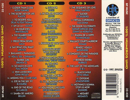 Various : 100% Numeros Uno (3xCD, Comp)