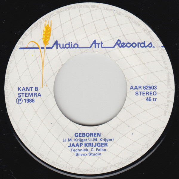 Jaap Krijger : De Vlieg (7", Single)