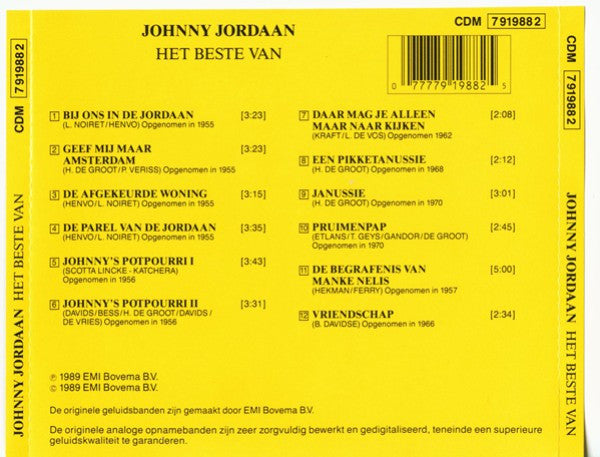 Johnny Jordaan : Het Beste Van (CD, Comp, RM)