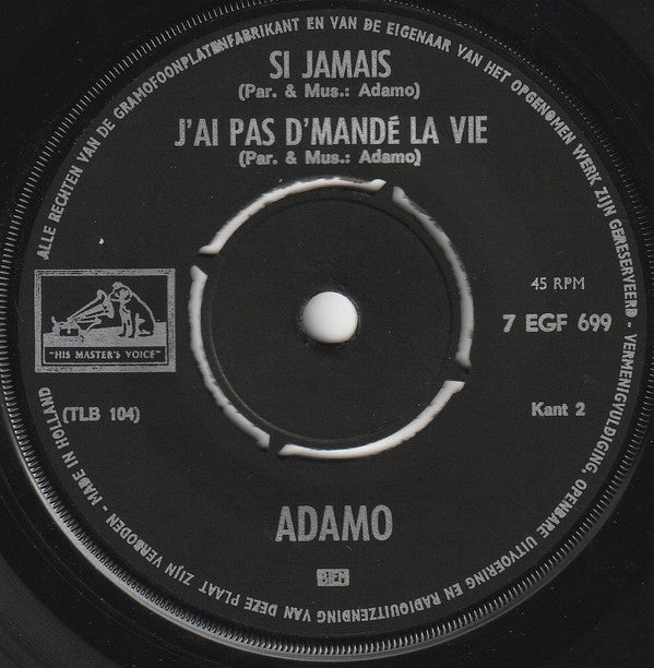 Adamo : Quand Les Roses (7", EP)