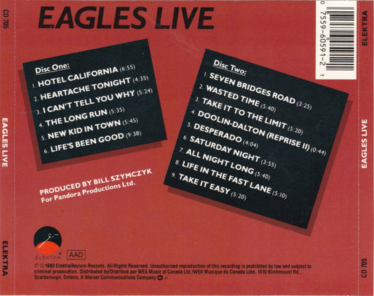 Eagles : Eagles Live (2xCD, Album)