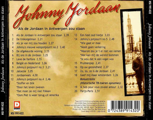 Johnny Jordaan : Als De Jordaan In Antwerpen Zou Staan (CD, Comp)