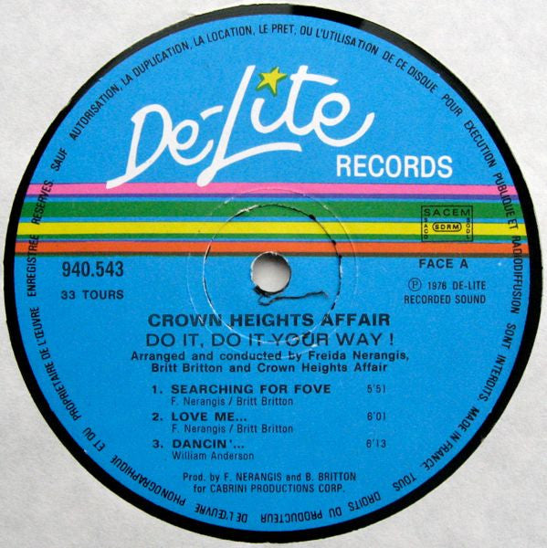 Crown Heights Affair : Do It Your Way (LP, Album, Gat)