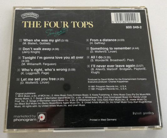 Four Tops : Tonight! (CD, Album, RE)