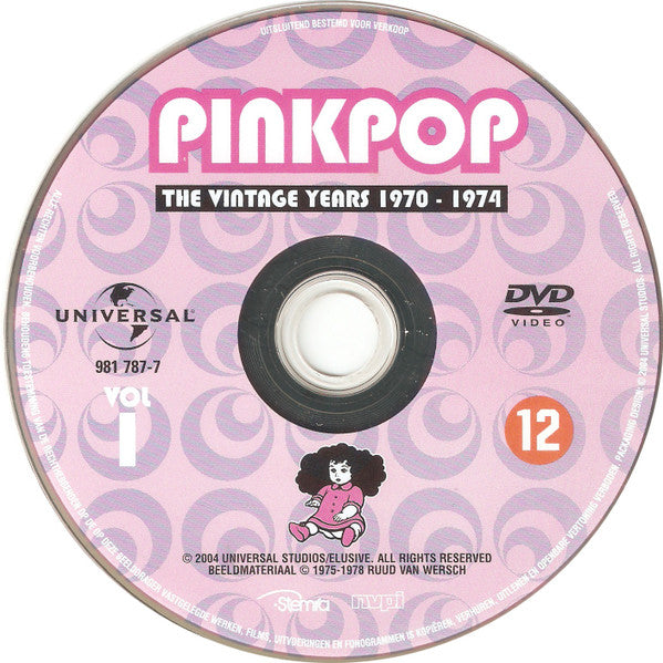 Various : Pinkpop The Vintage Years 1970 - 1974 Vol 1 (DVD, Comp, PAL)
