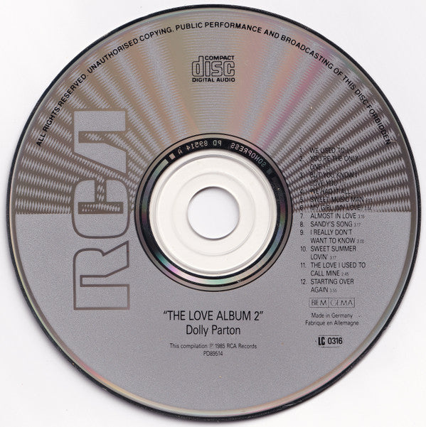 Dolly Parton : The Love Album 2 (CD, Comp)