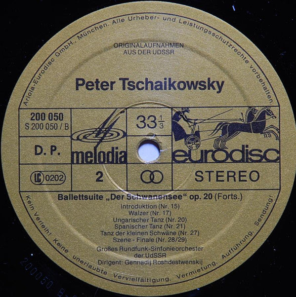 Большой Симфонический Оркестр Всесоюзного Радио ,Dirigent Gennadi Rozhdestvensky : Tschaikowsky Ballettsuite Schwanensee (LP)