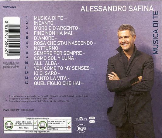Alessandro Safina : Musica Di Te (CD, Album, Copy Prot.)