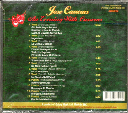 José Carreras : An Evening With José Carreras (CD, Album)