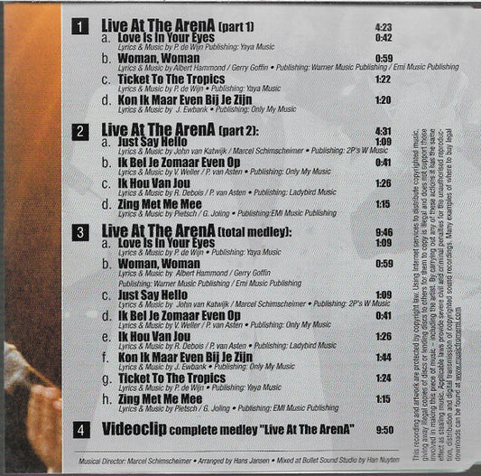 Gerard Joling, René Froger, Gordon (3) : Live At The ArenA (CD, Single, Enh)