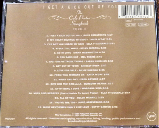 Cole Porter : I Get A Kick Out Of You - The Cole Porter Songbook Volume II (CD, Comp)