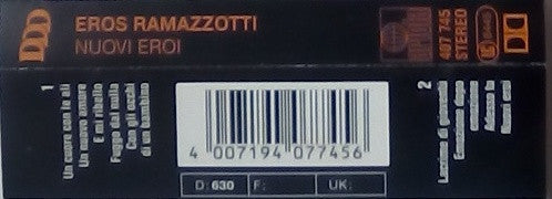Eros Ramazzotti : Nuovi Eroi (Cass, Album)
