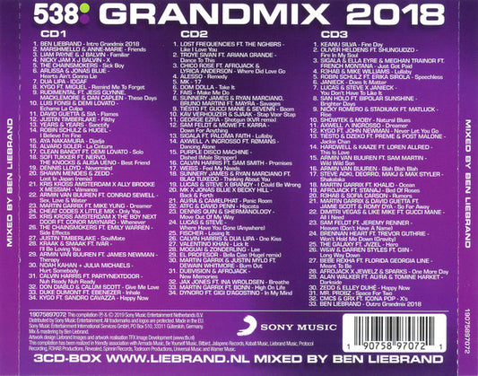 Ben Liebrand : Grandmix 2018 (3xCD, Mixed, Tex)