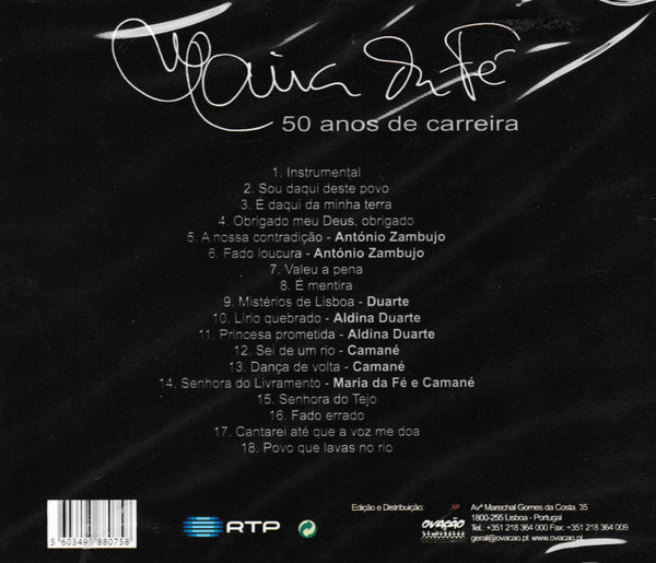 Maria Da Fé : 50 Anos De Carreira (Ao Vivo No Coliseu de Lisboa) (CD, Album)