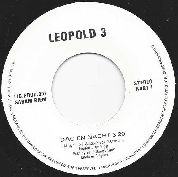 Leopold 3 : Dag En Nacht (7", Single)