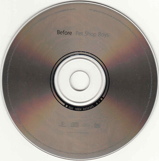 Pet Shop Boys : Before (CD, Maxi, CD2)