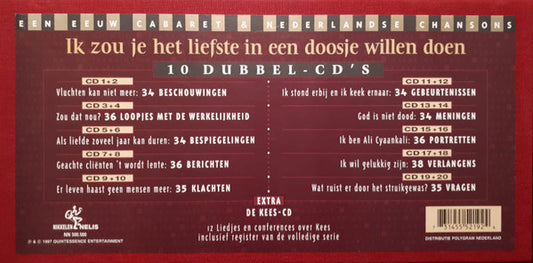 Various : Ik Zou Je Het Liefste In Een Doosje Willen Doen (Een Eeuw Cabaret & Nederlandse Chansons) (21xCD, Comp + Box)