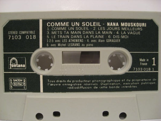 Nana Mouskouri : Comme Un Soleil (Cass, Album)