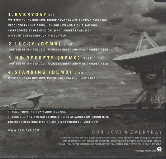 Bon Jovi : Everyday (CD, Single)