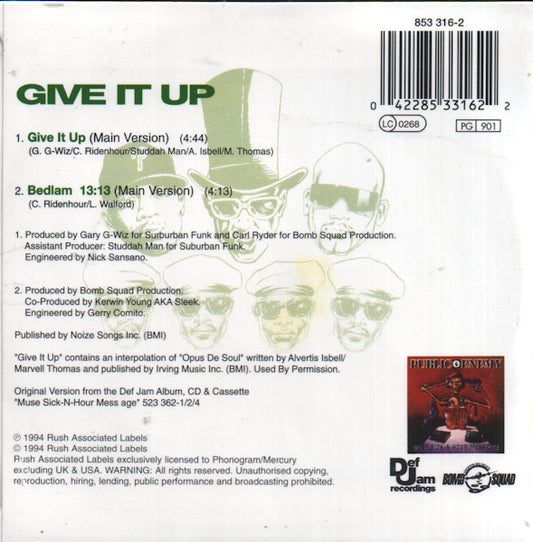 Public Enemy : Give It Up (CD, Single)