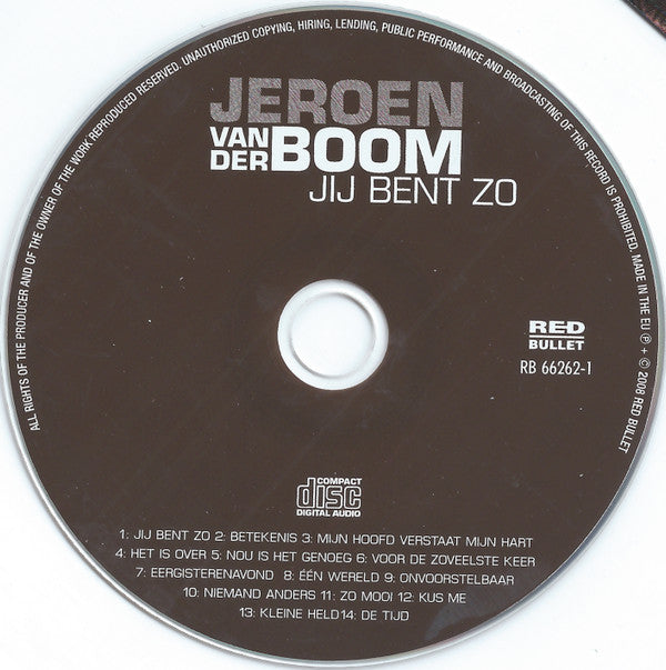 Jeroen van der Boom : Jij Bent Zo (CD, Album)