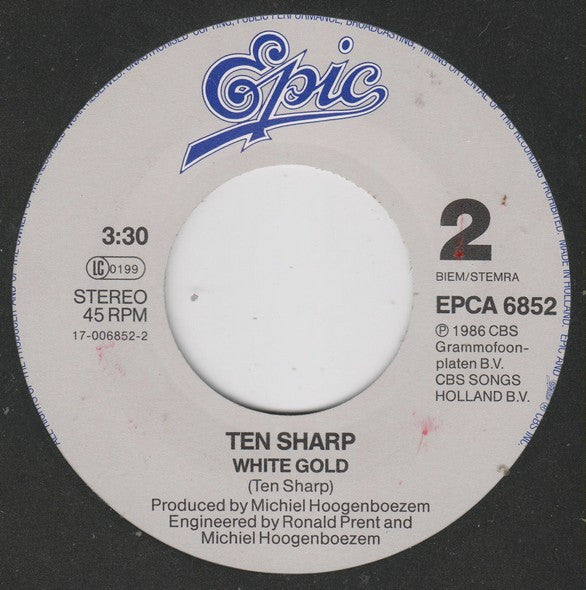 Ten Sharp : Last Words (7", Single)