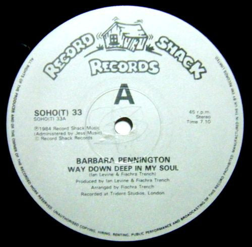 Barbara Pennington : Way Down Deep In My Soul / All American Boy (Remix) (12")