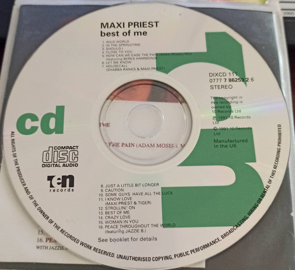 Maxi Priest : Best Of Me (CD, Comp)