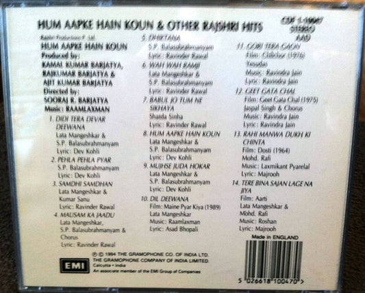 Various : Hum Aapke Hain Koun..! & Other Rajshri Hits (CD, Comp)