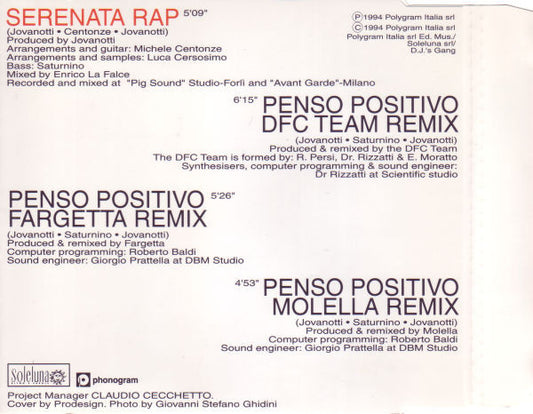 Jovanotti : Serenata Rap (CD, Maxi)