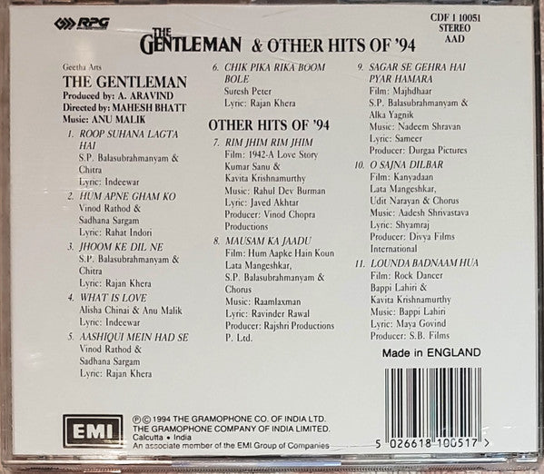 Anu Malik : The Gentleman (CD)