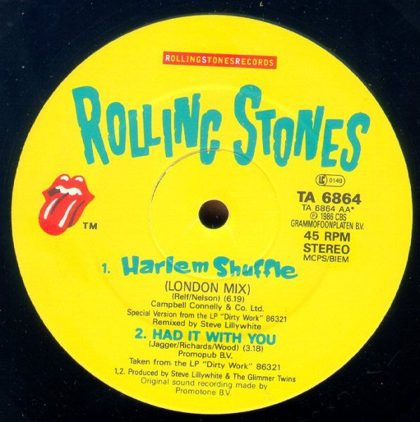 The Rolling Stones : Harlem Shuffle (12", Single)