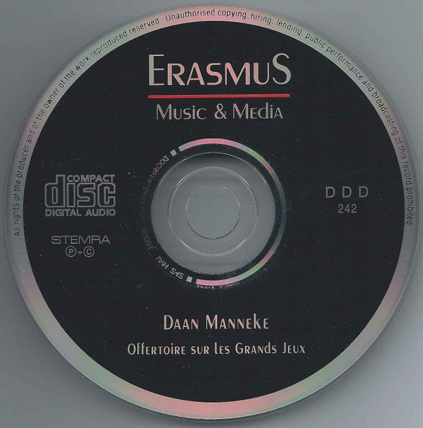 Daan Manneke : Offertoire Sur Les Grands Jeux (CD, Album)