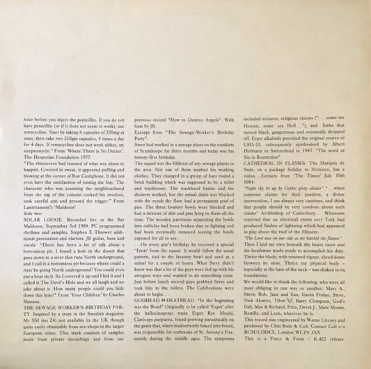 Coil : Scatology (LP, Album, RP, Sec)