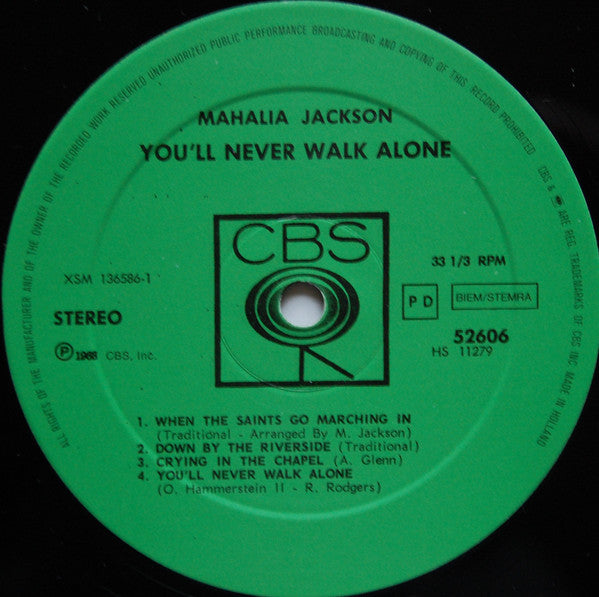 Mahalia Jackson : You'll Never Walk Alone (LP, Comp, RP)