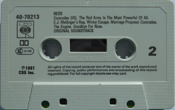 Various : Reds ~ Original Soundtrack Album (Cass, Album)