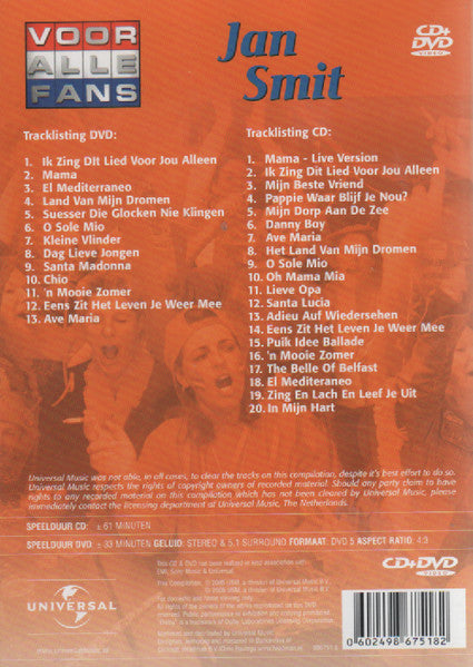 Jan Smit : Voor Alle Fans (CD, Comp + DVD-V, Comp)