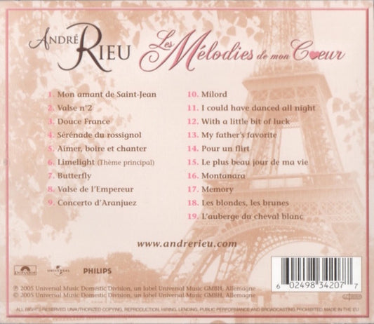 André Rieu : Les Mélodies De Mon Cœur (CD, Album)