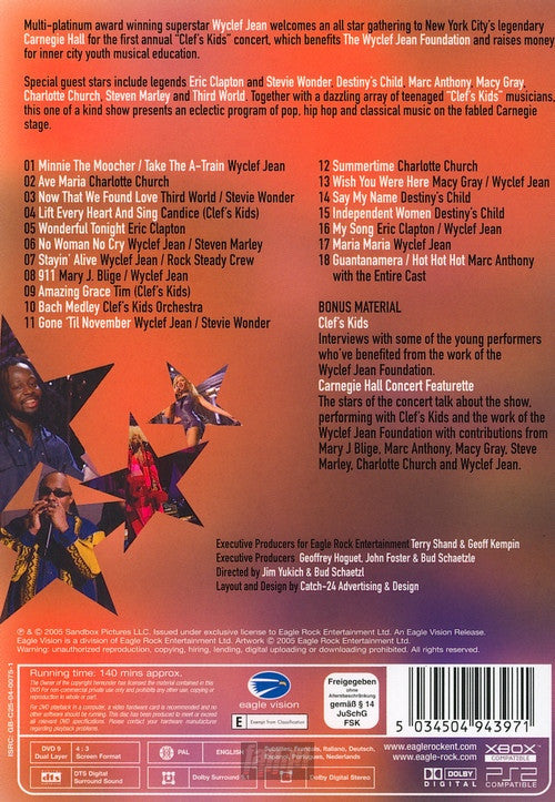 Wyclef Jean : All Star Jam At Carnegie Hall (DVD-V, PAL, DTS)