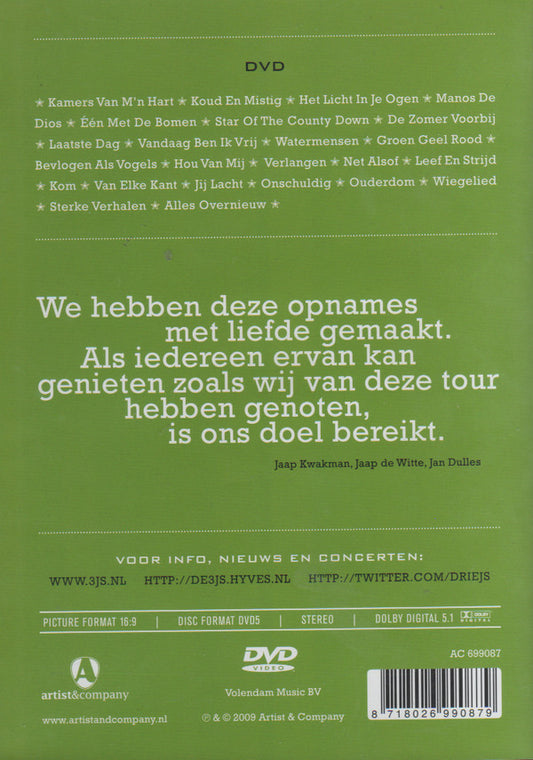 3JS : Akoesteren (Theatertour 2009) (DVD, Album, PAL)