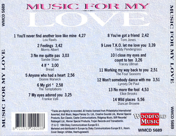 Various : Music For My Love (CD, Comp)