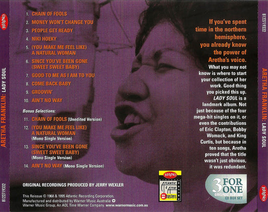 Aretha Franklin : Lady Soul (CD, Album, RM)
