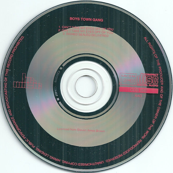 Boys Town Gang : Can't Take My Eyes Off Of You (CD, Single, Car)