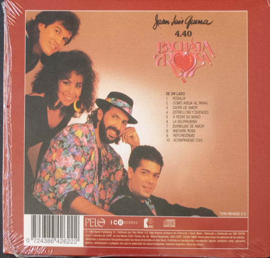 Juan Luis Guerra 4.40 : Bachata Rosa (CD, Album, RE, Dig)