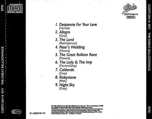 Sky (4) : The Great Balloon Race (CD, Album)