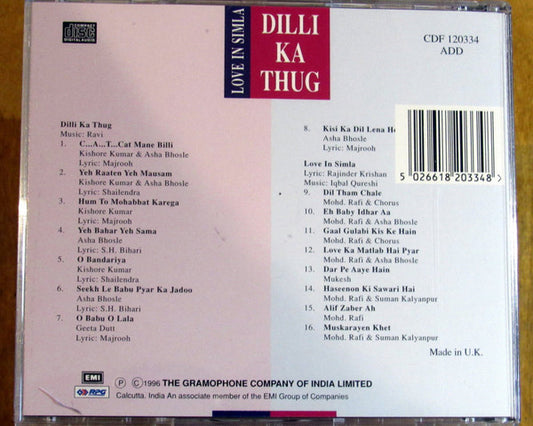 Ravi / Iqbal Qureshi : DillI Ka Thug / Love In Simla (CD)