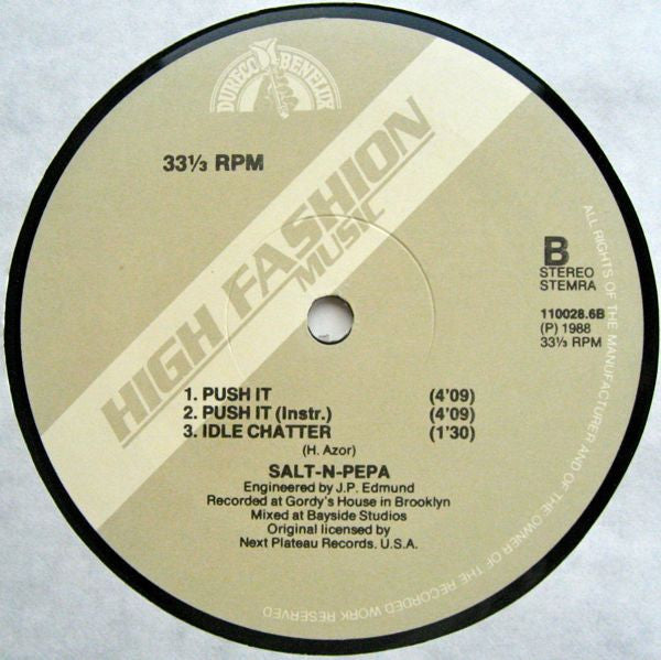 Salt 'N' Pepa : Push It (Remix) (12")